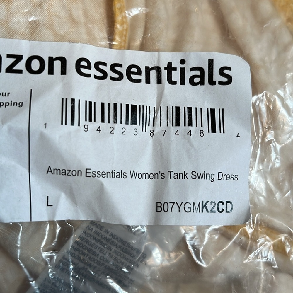 NWT Amazon Essentials Yellow Tulips Tank Swing Dress - Picture 11 of 12